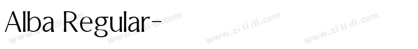 Alba Regular字体转换